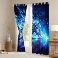 thumbnail image 3 of Castle Fairy Neon Motorcycle Curtains Pack of 2 (42x84 Each) for Teens, Cyber City Light Curtains Blackout for Teen Bedroom, Blue Purple, 3 of 6