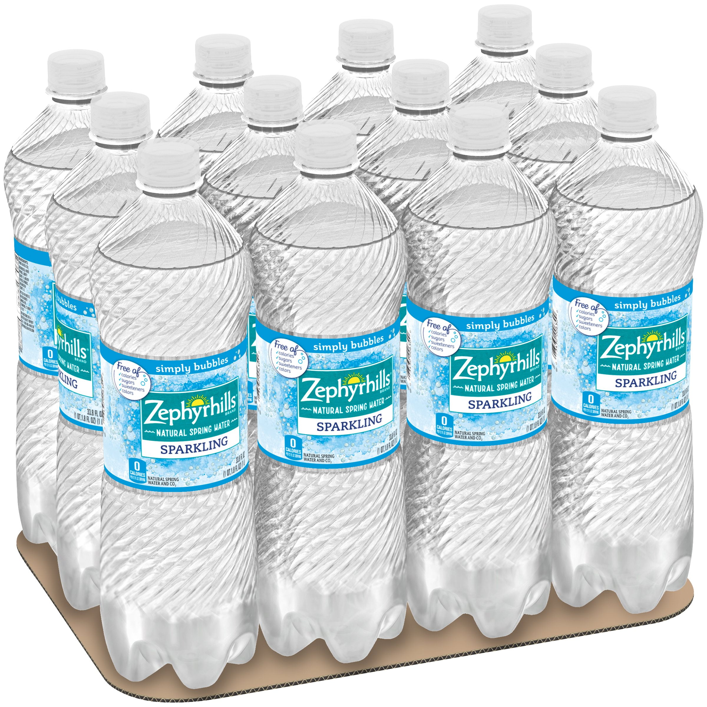 Zephyrhills Sparkling Natural Spring Water, 33.8 Fl. Oz., 12 Count