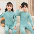 thumbnail image 6 of CYRBOKO Boys Thermal Sets, Cotton Long Sleeve Fall Elastic Waist Pajama Sets Green Size 11-12 T, 6 of 6