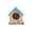 Blue, variant on Wooden Bird House, Hanging Birdhouse for Outside, Wooden Nests Box Garden Patio DIY Decorative for Robin Budgie Swallow Little Sparrow Finch Throstle or Medium Size Birds, Green