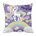 thumbnail image 1 of EREHome Housse de Coussin Arc-en-Ciel unicorn 18x18 Pouces, 1 of 1