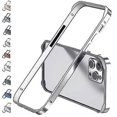 thumbnail image 1 of Carcasa de aluminio con marco de parachoques de metal compatible con Iphone 14 Pro Max/14 Pro/14 Plus con protección de borde elevado, 1 of 5