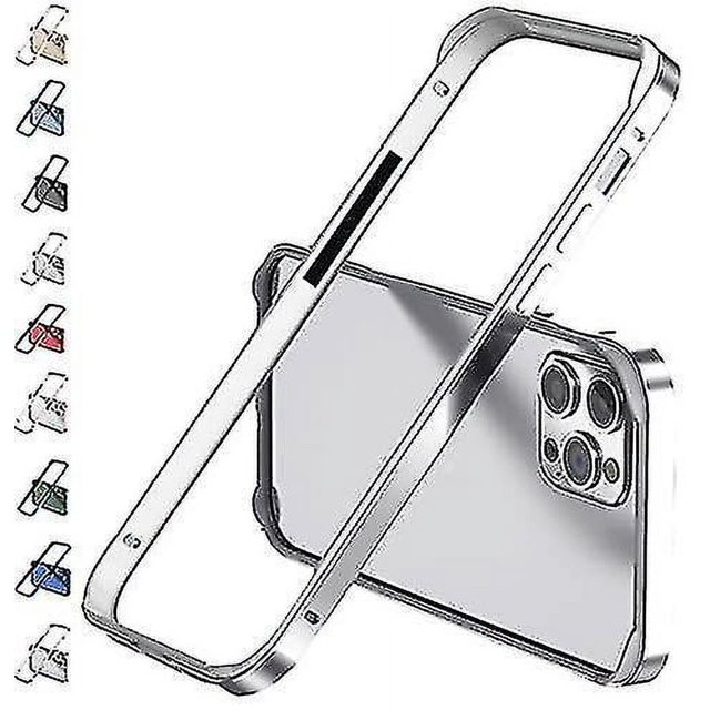 Carcasa de aluminio con marco de parachoques de metal compatible con Iphone 14 Pro Max/14 Pro/14 Plus con protección de borde elevado