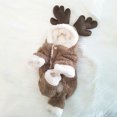thumbnail image 5 of RV Cute Cartoon Pet Reno Cosplay Halloween Navidad Elk Disfraz Perro Cachorro Con Capucha Abrigo Chaqueta Ropa Suave Coral Terciopelo Polar Invierno Cálido Con Capucha Suéter Mono Traje Ropa para Perros Pequeños Gatos(S) Rojo Verde, 5 of 5