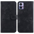 thumbnail image 2 of Compatible with Motorola Moto Edge 30 Neo Embossed Lily Wallet Case with Card Holder PU Leather Flip Cover, 2 of 5
