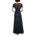 thumbnail image 2 of Adrianna Papell womens  Bead & Sequin Maxi Dress, 10, Blue, 2 of 3