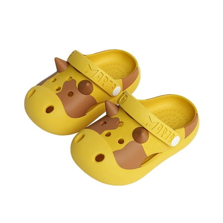 

Crocs for Kids Girls Boys Cartoon Cow Clogs Slippers Non-Slip Sandals Toddler Slip On Lightweight Beach Pool Sandals