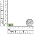 thumbnail image 3 of Gem Stone King 10K Yellow Gold 3-Stone Ring Oval Pink Moissanite and Nano Emerald Green (1.72 Cttw, Size 8), 3 of 4