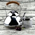 thumbnail image 2 of Wide Base Stainless Steel Tea Drink Kettle Pot Stove Top Safe Hotel Kitchen Cookware, 2 of 6