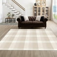 thumbnail image 2 of 6'x9' carpet for living room long carpet area rug washable plaid area rug retro area rug, 2 of 10