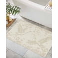 thumbnail image 3 of Area Rug with Tassels 2' x 3', Vintage Floral White Crane Kitchen Runner Rug for Hallway Bedroom Throw Rugs, Spring Summer Botantical Soft Door Mat for Bathroom Entrance Living Room, 3 of 9