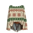 thumbnail image 1 of Zhanying Vêtements Tendance pour Femmes Facile à Porter Chandail-Over Blanc pour Femmes Col Rond Rouge Christmas Sweater, 1 of 3