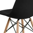 thumbnail image 6 of Flash Furniture 2 Pk. Elon Series Genoa Black Fabric Chair with Wooden Legs, 6 of 10