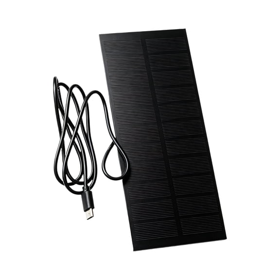 Solar Charging Panel with Type-C Output, Monocrystalline 2.5W Board, 1m Cable, Outdoor Backup Supply for Garden Lights and Small Devices