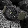 thumbnail image 3 of Analog Quartz Watch with Nylon Woven Strap Calendar Hand 24H Military Time (Army Green), 3 of 5