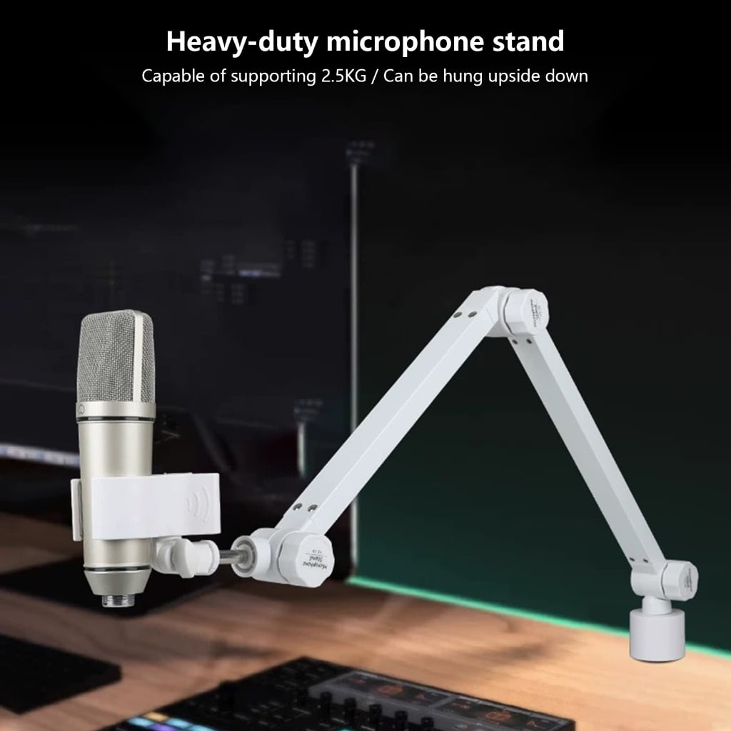 Jesscasday Multi Angle Rotating Mic Stand Feature Universal Compatibility Freely Rotate For Podcasting And Live Broadcast