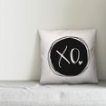 thumbnail image 2 of Creative Products XO Black and White 20x20 Spun Poly Pillow, 2 of 2