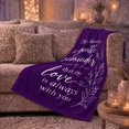thumbnail image 6 of Floral Script Sentiment Purple Love Comfort, Cozy Friendship Quote Scene, Warm Flannel Blanket for Living Room and Reading Nook, Art Lovers Appreciation Gift, Artistic Home Decor, 6 of 9