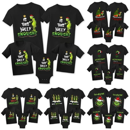 

Dr. Seuss Grinch Cool Printed Family Gift Shirt Merry Christmas Gift Tee Shirt for Women Men Kid Toddler Baby Plus Size XS-5XL