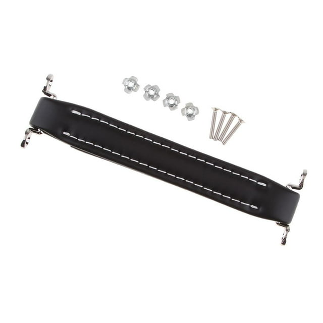 Miulika Replacement Part Vintage Stitched PU Leather Strap Handle #4 for Guitar And Amps