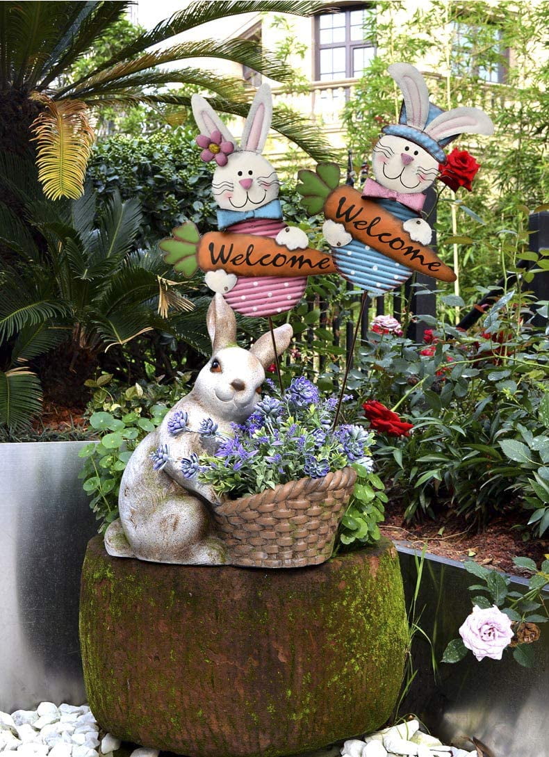 Rabbit Garden Stake Decorative Easter Yard Stake Rabbit Decor Metal Yard Art Decor Outdoor Garden Decoration For Patio Porch Lawn Pathway Backyard 32 25 W X 13 D X 1 H Walmart Com Rabbit Garden Stake Decorative Easter Yard Stake Rabbit Decor Metal Yard Art Decor Outdoor Garden Decoration For Patio Porch Lawn Pathway Backyard 32 25 W X 13 D X 1 H Walmart Com