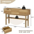 thumbnail image 4 of AODAILIHB Narrow Side Table, Wood Long Sofa Console Table, Entryway Accent Table with 3 Drawers Storage, 4 of 8