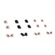thumbnail image 2 of 24 Uds. Uñas postizas de estrellas negras, estilo dulce para niñas, uñas cortas a presión, uñas terminadas usables, 2 of 4