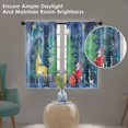 thumbnail image 6 of Christmas Tree Deer Kitchen Curtains Winter Window Curtains Over Sink Set of 2, Cute Santa Reindeer Rod Pocket Short Tier Curtains for Kitchen, Blue Christmas Small Kitchen Decor (26x36 Inch), 6 of 6
