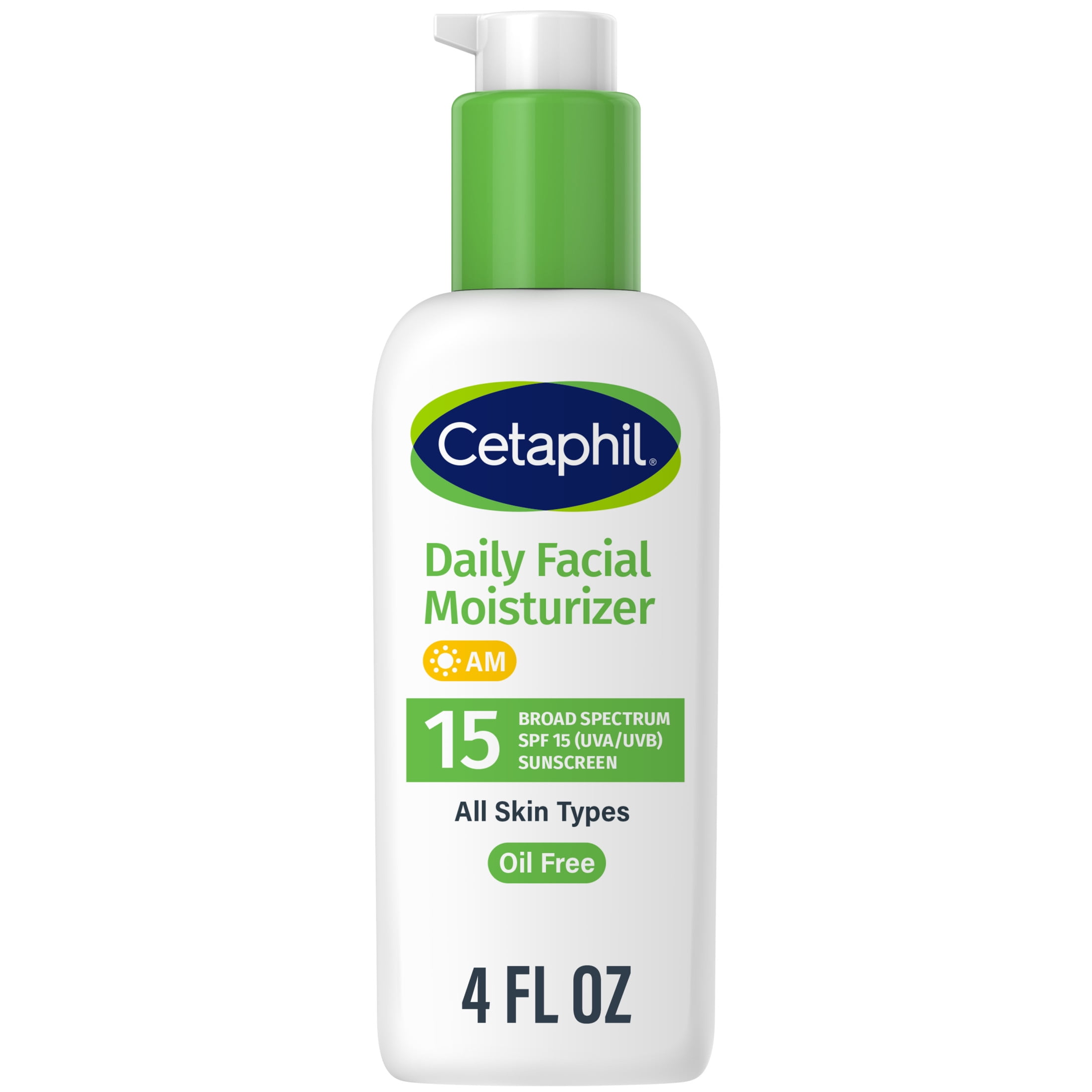 Cetaphil Daily Facial Moisturizer Lotion for Sensitive Skin Care, Broad Spectrum SPF 15, 4 fl oz