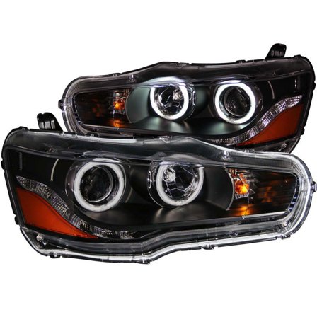 ANZO USA 121428 08-15 LANCER PROJECTOR HALO BLACK CLEAR CCFL HEADLIGHTS Fits select: 2008-2015 MITSUBISHI LANCER