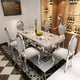 thumbnail image 4 of New Hot Sale Restaurant Furniture Metal Dining Room Set Dining Table Set Marble Dining Table With 6 Chairs Set My Lux Decor Round, 4 of 6