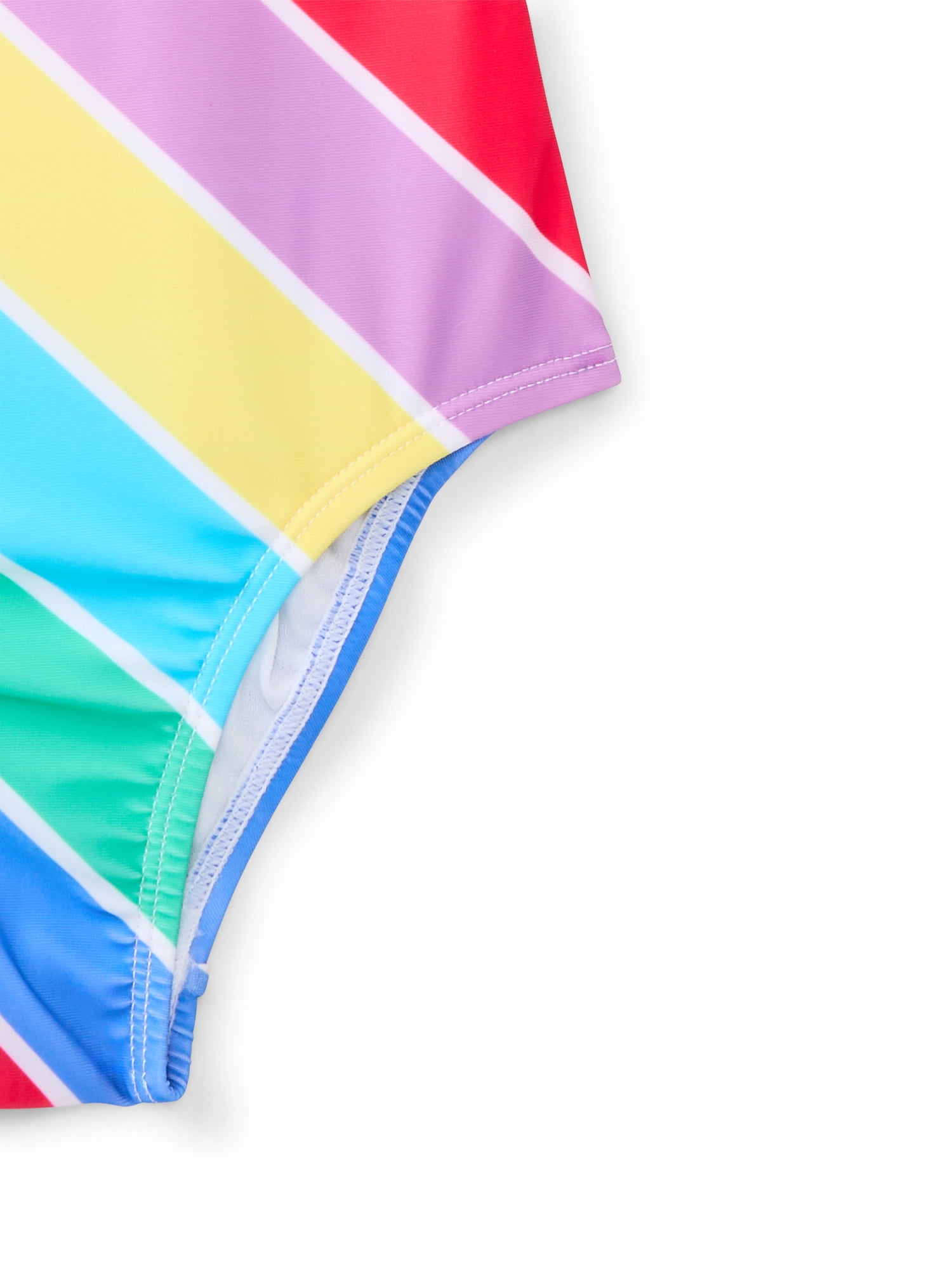 Wonder Nation Girls One Piece Swimsuit with UPF 50+, Sizes 4-18 & Plus