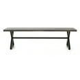 thumbnail image 3 of Noble House Rolando 63" Aluminum Patio Dining Bench in Gray and Black (Set of 2), 3 of 12