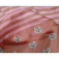thumbnail image 4 of oneOone Tissu en Soie Tabby Rayé & Imprimé Visage de Chat Animal BTY 42 Pouces de Large, 4 of 4