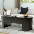 thumbnail image 4 of Lift Top Coffee Table with Storage, Oval Center Table with Hidden Compartment, Modern Coffee Table for Living Room, Black, 4 of 8