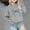 Gray, variant on Bnwani Black Hoodie Sweatshirt for Girls Fashion Crew Neck Long Sleeve Casual Comfortable Print Size 3-4t