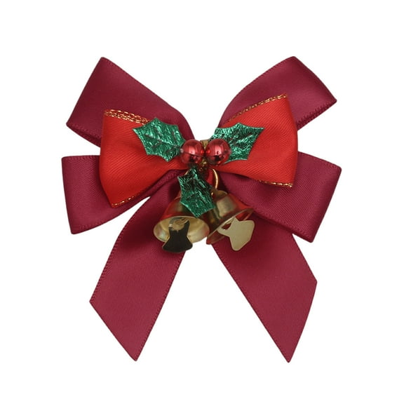 Christmas Bowknot Ornament – Mini Decorative Holiday Bow for Tree, Wreath, Garland, Gift Wrapping – Hanging Decoration