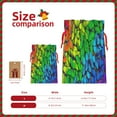 thumbnail image 3 of Rocae Rainbow Butterflies for Christmas Drawstring Linen Gift Bag with Drawstrings Treat Bag Goody Present Bags for Christmas Party Favor-Medium, 3 of 9