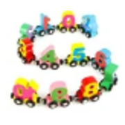 12-Piece Wooden Train Set - Christmas-Themed Toy for Toddlers Ages 2-4