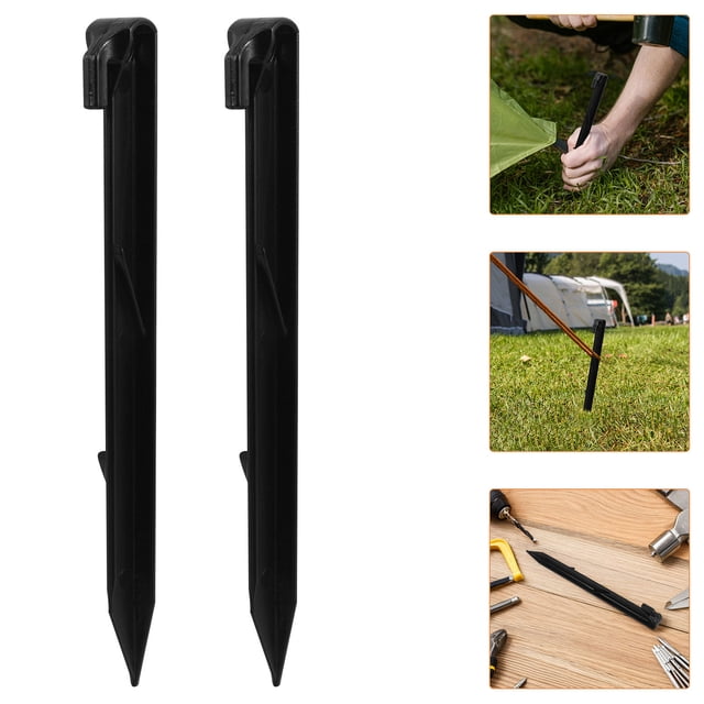 BESTYASH 50Ud Estacas Plástico Color Negro Para Actividades De Camping Y Sujeción De Toldos