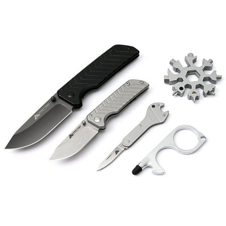 Ozark Trail 7  Folding Knife Set stainless steel For Everyday Carry Outdoors