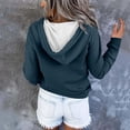 thumbnail image 4 of Timegard Hoodies for Women Button up Long Sleeve Casual Loose Comfy Jackets with Pockets Fall Winter, 4 of 6