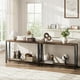thumbnail image 3 of Yeshouse Consola Industrial, mesa de entrada de 2 estanterías con almacenamiento, mesa de sofá estrecha con diseño de V, mesa de consola de 43" para entrada, sala de estar, pasillo, vestíbulo, 3 of 8