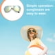 thumbnail image 4 of Qarigey Gafas de sol Novedad de alto rango Diferentes vibrantes Resistentes Ligeras Mano de obra fina Diseño único Gafas redondas Lentes Oro + Oro Qarigey AP008819-03, 4 of 6