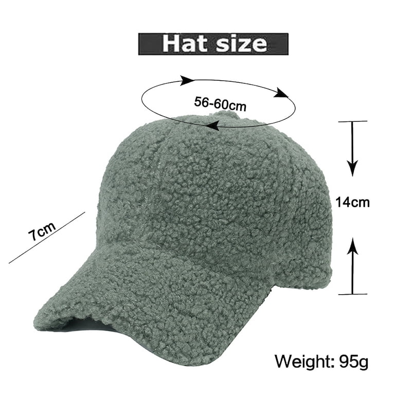 Winter Baseball Cap for Women Lamb Wool Solid Color Warm  display picture 3