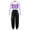 Lavender, variant on IEFIEL Girls Hip Hop Street Dance Costume Sequins Open Back Crop Top with Chain Jogger Pants Dancewear Gold 14