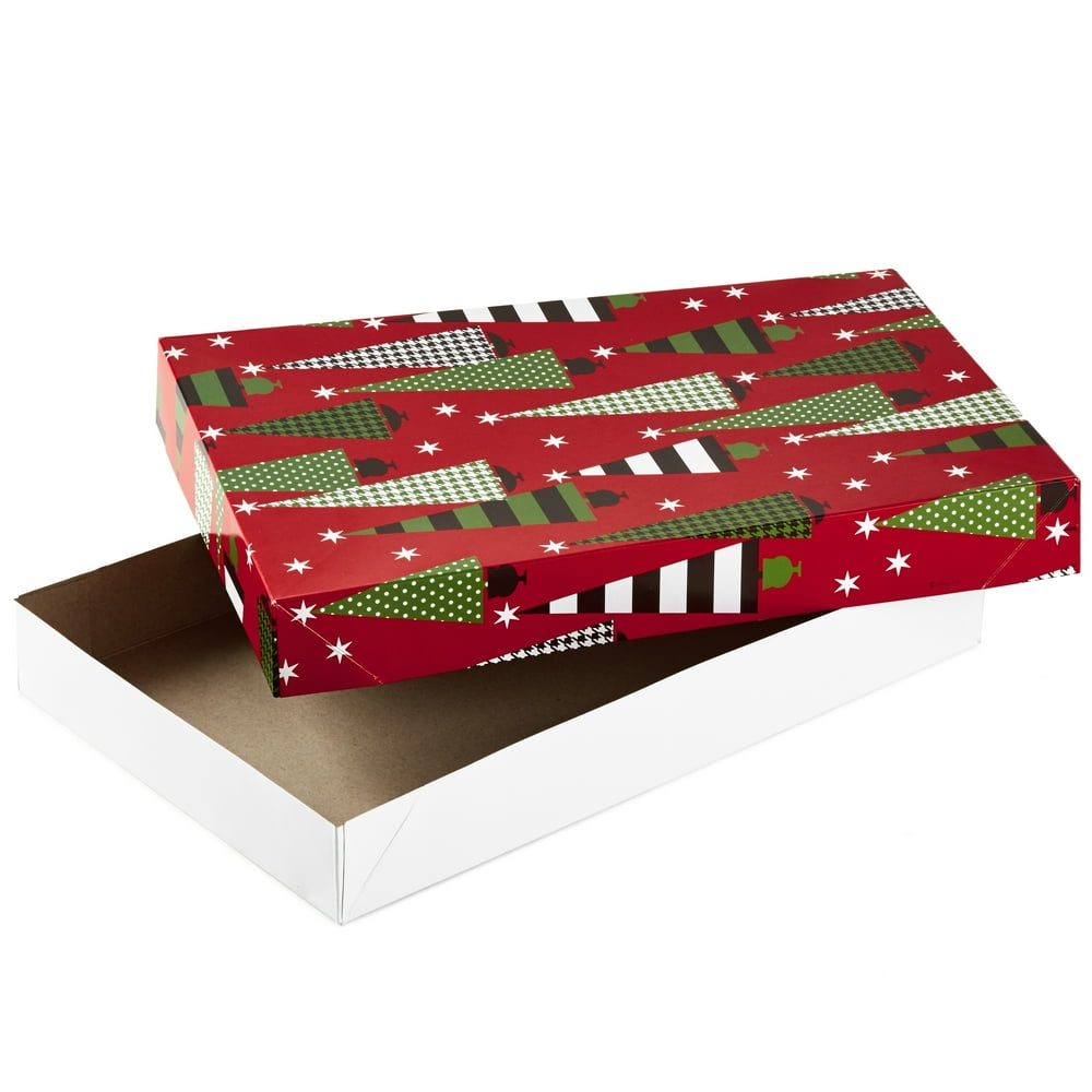Hallmark Christmas Gift Box Assortment, Patterned Shirt Boxes With Lids