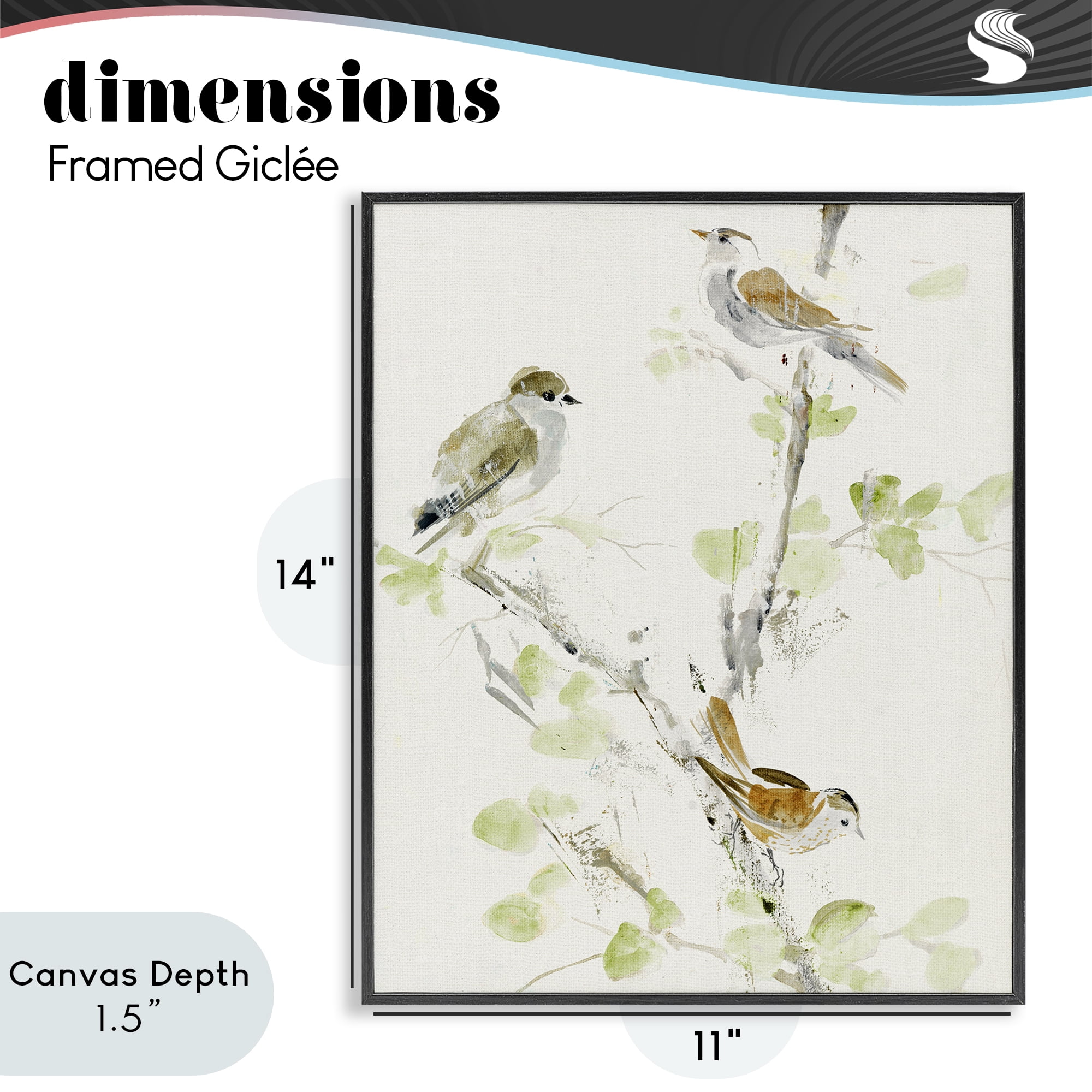 Stupell Industries Delicate Feathers Abstraction Black Framed Giclee Art, design by Lorenzo Collective