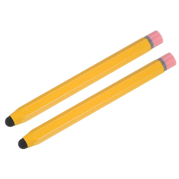 Unique Bargains 2pcs Stylus Pens for Touch Screens Hexagon Crayon Stylus Pen Universal Capacitive Stylus 4.7' Yellow