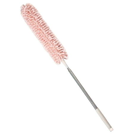 2.5M Telescopic Multifunction Duster Brush for Cleaning Bookshelves Wardrobe Pink